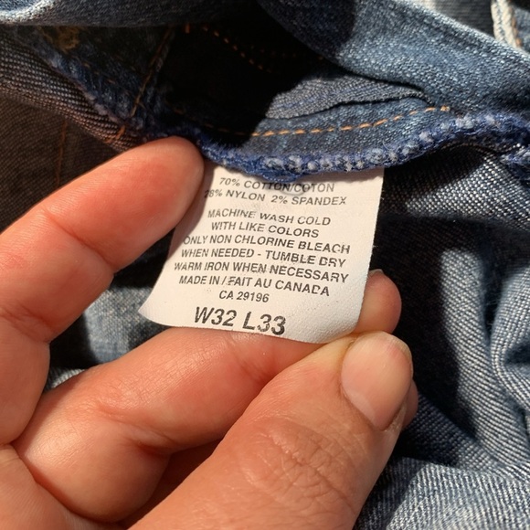 Vintage Y2K Dark Blue Denim Flare Leg Jeans Mid Rise Large 32 Bell Bottoms Pants - Picture 6 of 6